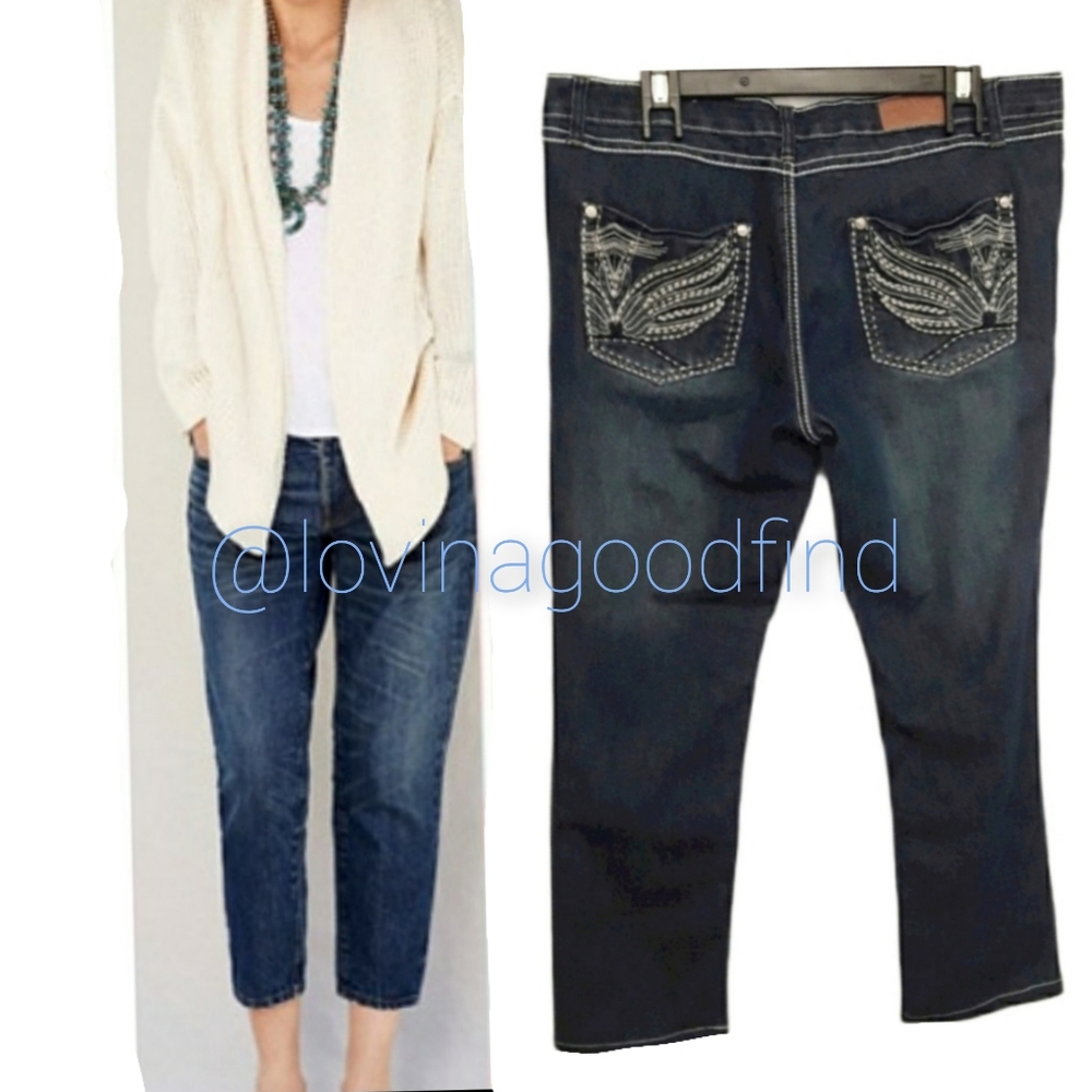 DO Denim Dark Wash Cropped Pants EUC sz 13